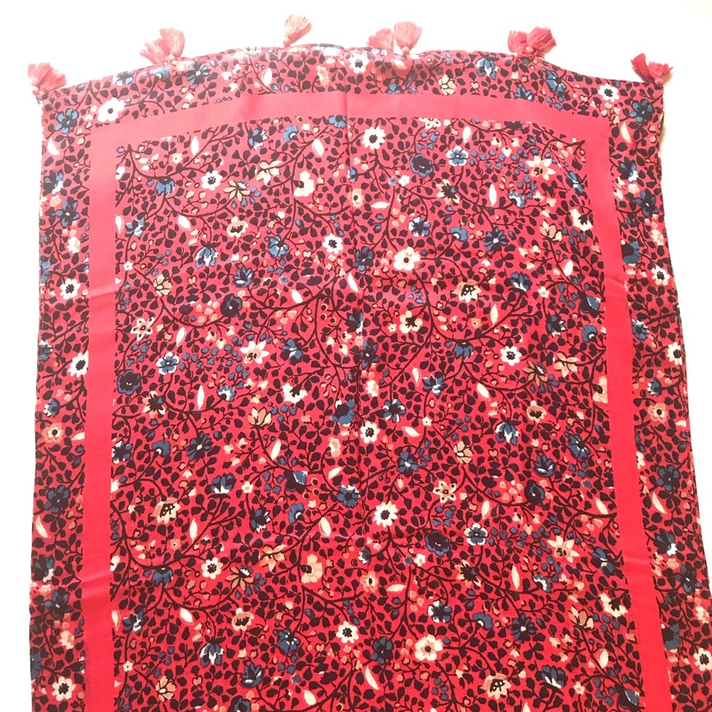 Kate Spade Ditsy Vine Oblong Scarf Azalea Pink - Picture 4 of 12